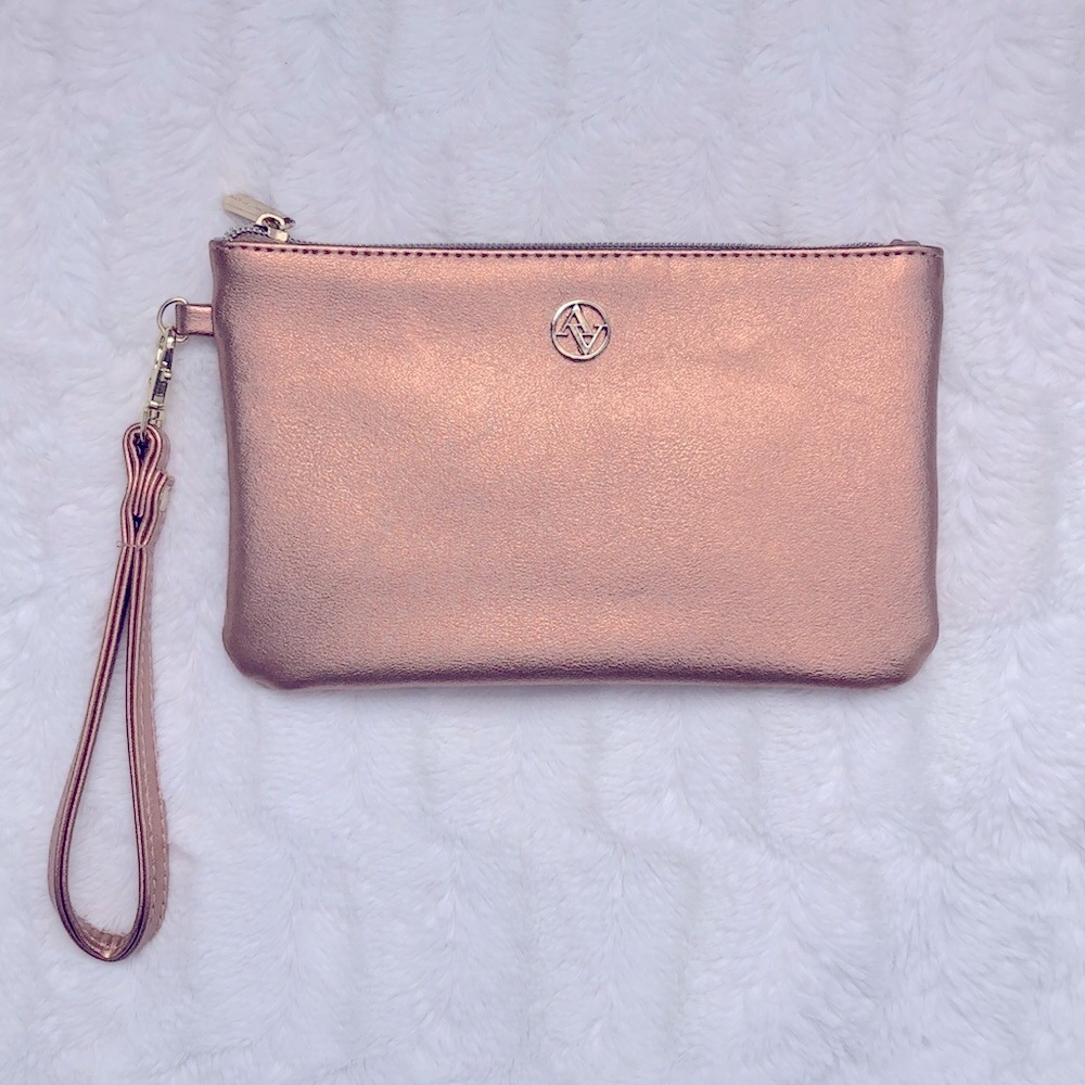 Rose Gold Wristlet with Phone Charger